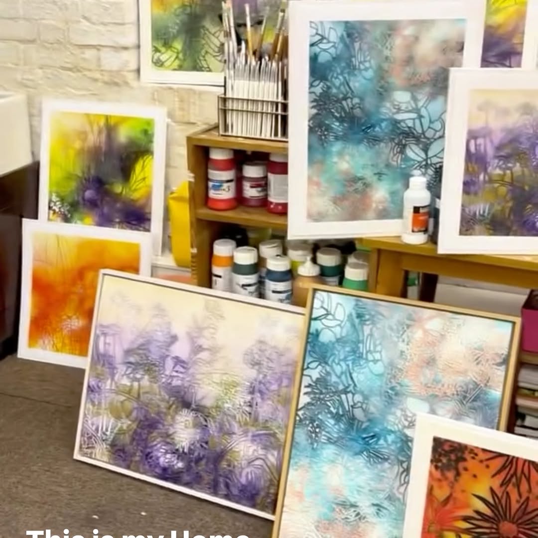 Paint splatters on the floor, sketches on every wall, chaos and colour…